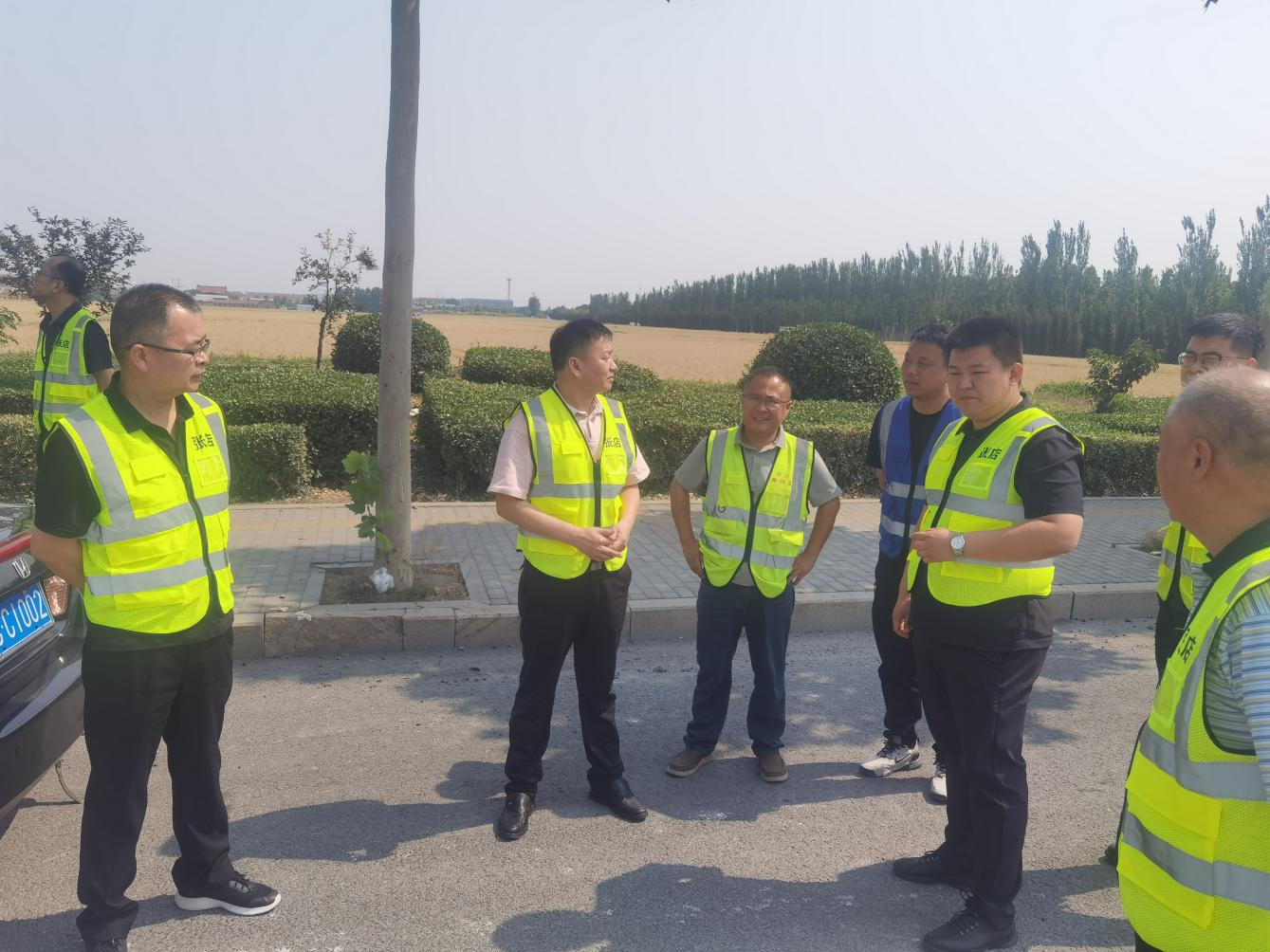 張店區(qū)公路事業(yè)發(fā)展中心對S102 項目進(jìn)行節(jié)前檢查