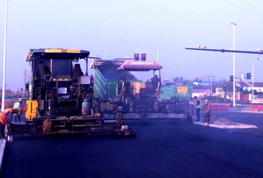 淄博高鐵新城站西路項(xiàng)目完成全部道路施工